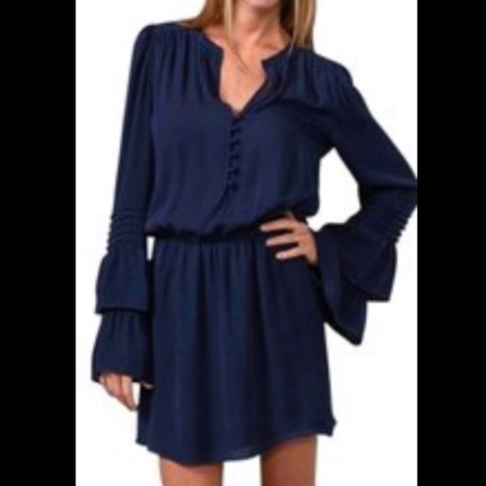 Parker Navy Blue Silk Dress - never worn, size XS